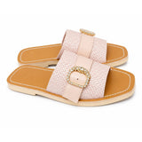 Nº21 Womens Crystal Embellished Woven Slide In Pink