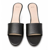 Nº21 Womens Toe Strap 60Mm Leather Mules Heels In Black