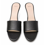 Nº21 Womens Toe Strap 60Mm Leather Mules Heels In Black