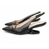Nº21 Womens Crystal Embroidded Buckle Slingback In Black