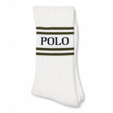 Polo Mens Tennis Crew Socks In White