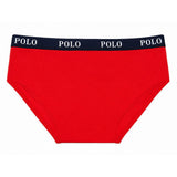 Polo Mens Rob Plain Knit Briefs In Red/Navy