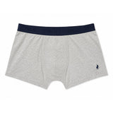 Polo Mens Plain Knite Boxer In Grey/Navy
