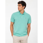 Ben Sherman Mens Badge Polo Short Sleeves In Meadow Teal