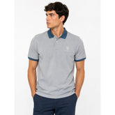 Ben Sherman Mens Badge Polo Short Sleeves In Spring Blue