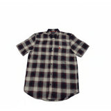 Polo Mens Tartan Check Short Sleeves Shirt In Grey Multi