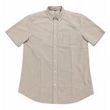 Polo Mens Short Sleeves Classic Plain Oxford Shirt In Stone