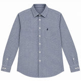 Polo Mens Long Sleeves Micro Geometric Shirt In Navy