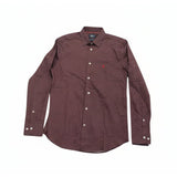 Polo Mens Long Sleeves Printed Shirt In Maroon Multi