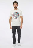 Ben Sherman Mens Plectrum Target T-Shirt In White Multi