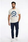 Ben Sherman Mens Rascal Target T-Shirt In White/Blue