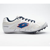 Lotto Mens Athletic Spike Sprint Shoes In White/Navy