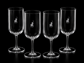 Polo White Wine Glasses 4 Piece Set In Transparent