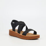 Butterfly Feet Ladies Xara 6 Black Sandals