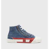 Diesel Mens S D Verse Zip Mid Ii Sneakers in Indigo