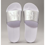 Calvin Klein Womens Cream Ftw Ny Pearl Slides