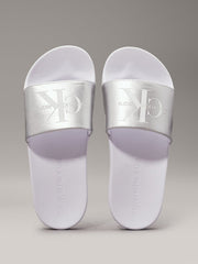 Calvin Klein Womens Cream Ftw Ny Pearl Slides