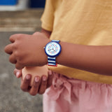 Flik Flak Boys Little Boat Watch In Blue & White