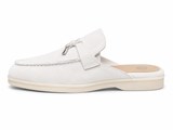 Zerga Womens Charm Mule Shoes In White