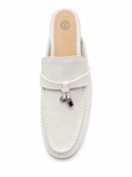 Zerga Womens Charm Mule Shoes In White