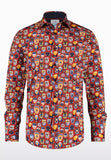 A Fish Named Fred Mens Shirt Badges In Red