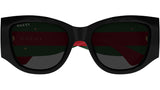 Gucci Womens Sunglasses In Black/Red And Green