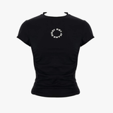 Sissy boy Womens Baby T-Shirt with Ruching In Black