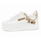 Sissyboy Womens Tatum Platform Sneakers With Chain Detail In White