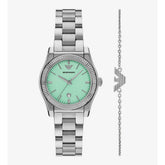 Emporio Armani Mens Federica Watch & Bracelet Set In Silver