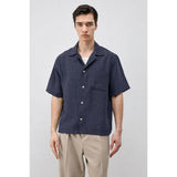 Antioch Mens Short Sleeve Shirt In Navy Blue