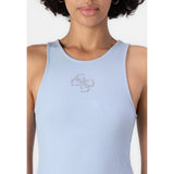 Guess Womens Round Neck Tank Top In Blue