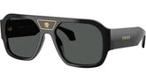 Versace Unisex Medusa Pilot Sunglasses In Black