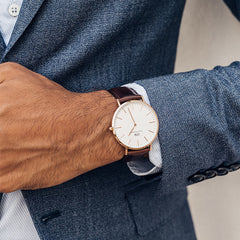 Daniel Wellington classic Bristol Rose Gold Tan Watch