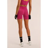 Freddy Womens Knitted Seamless Legging Short In Pink