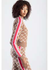 Sissyboy Js30616 Athleisure Knitted Jacquard Logo Top