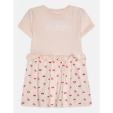 Guess Girls 2G Stretch Jersey Dress In Light Peach