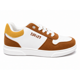 Soviet Boys Y Society 23 Casual Lace Up Sneakers In White/Honey