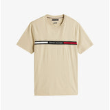 Tommy Hilfiger Mens Hilfiger Chest Insert Tee Sandalwood