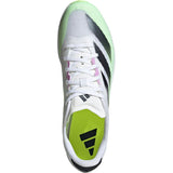 Adidas Unisex Distancestar Track Shoes In Cloud White / Core Black / Green Spark