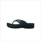 Aerosoft Ladies Shimmer Sandals In Black