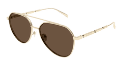 Alexander Mcqueen Mens Sunglasses In Gold Brown AM0478S-002