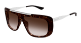 Alexander Mcqueen Sunglasses In Unisex Havana Silver Brown AM0492S-003
