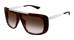 Alexander Mcqueen Sunglasses In Unisex Havana Silver Brown AM0492S-003