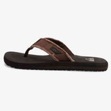 Quiksilver Mens Monkey Abyss Flip Flops In Demitasse