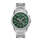Armani Exchange Mens Chronograph Stainless Steel Watch In Silver