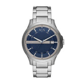 Armani Exchange Silver And Blue Watch