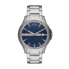 Armani Exchange Silver And Blue Watch
