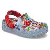 Crocs Kids Avengers Clog Shoes In Grey & Blue