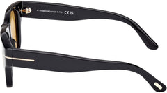 Tom Ford Caine 02 Square Frame Unisex Sunglasses In Black