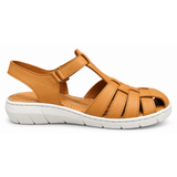 Hush Puppies Womens Shilah Brushed Coconut Chrome Free Gold Rated Cow Leather Sandals In Tan